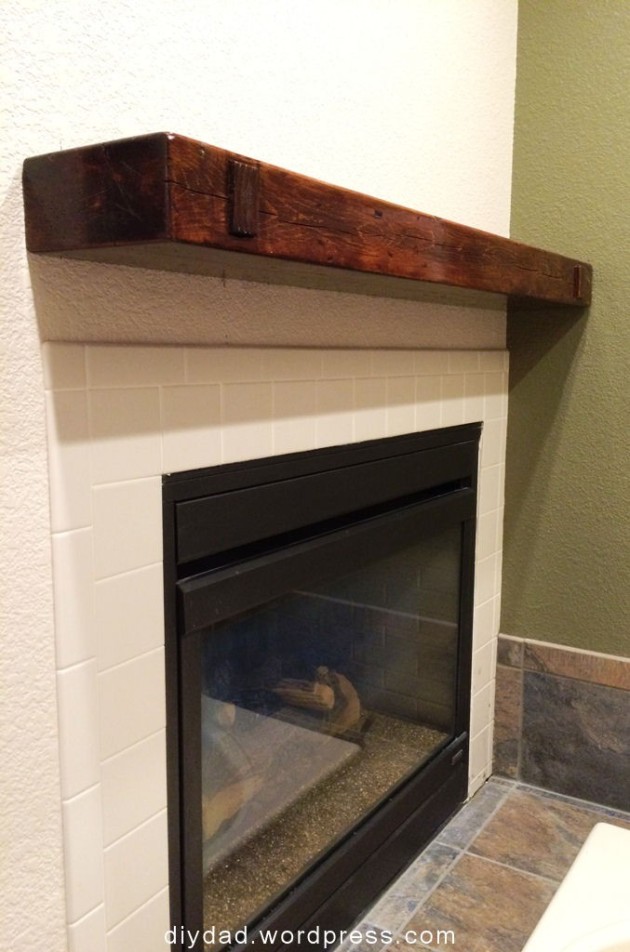 Master Bath - Fireplace Mantel Inside